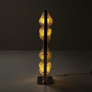 Lámpara de Pie de Vidrio de Arte Moderno con Fuente de Luz LED Tricolor Cambiable, Iluminación Decorativa para Sala de Estar y Dormitorio - Product Image 1
