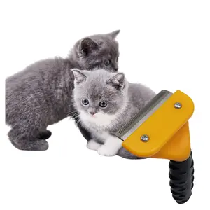 Alat perawatan hewan peliharaan sisir sikat perontok rambut alat pembersih bulu kucing penghilang