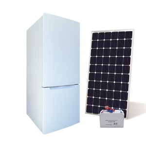 12/24/48 Volt Refrigerator New Type Frost-Free Stainless Steel Solar-powered Refrigerator 338 Liter Double Door High Quality Ref - Product Image 1