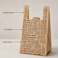 Op maat gemaakte T-shirt-shoppers voor fabrieken, klein 20*40CM, medium 30*55CM, groot 40*60CM voor fruitwinkels en supermarkten
