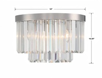 Lustre minimaliste en acier, luminaire transfrontalier en cristal transparent, plafonnier encastré AC, CRI 90 élevé, garantie 5 ans, chambre à coucher