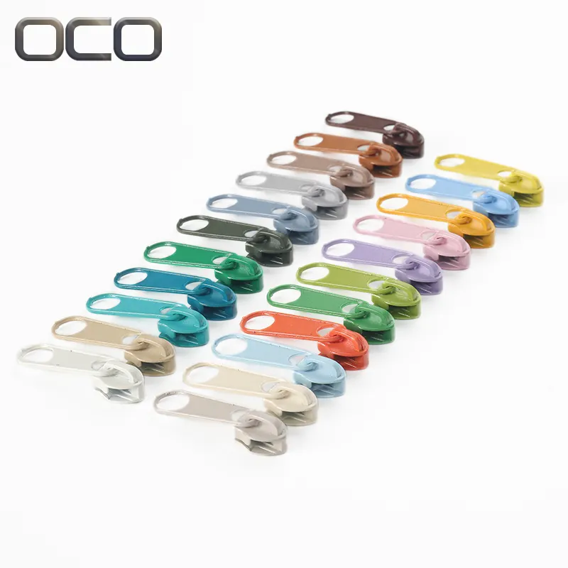 OCO Großhandel Metallzelt langer Bretterzieher mit Ziehschieber Zinklegierung Reißverschluss-Schieber Lagerfarben #3 #5 #7 Entworfen Jeans Verwendung