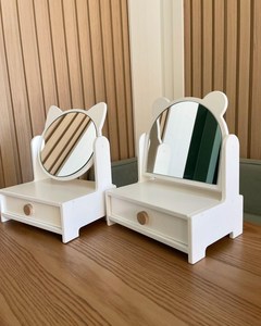 Đồ chơi bằng gỗ bàn trang điểm cho trẻ em trang điểm bảng với gương mỹ phẩm đồ chơi vẻ đẹp trang điểm Vanity bảng - Product Image 1