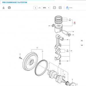 Ricambi Originali Doosan Develon per Escavatore, Gruppo Pistone K9004718 per Motore DX35Z Y Amar 3TNV88 - Product Image 3