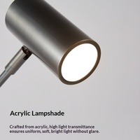 Lampe de table 220V en cuivre massif, style nordique de luxe léger, avec bras long articulé, design créatif rétro, pour bureau, chevet, hôtel, lecture et travail