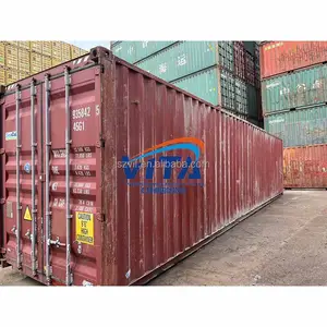 Contenedores de envío de 40 pies de alto, contenedores usados de cubo a la venta, contenedor de 40 pies a EE. UU., envío desde China, agente de carga