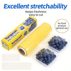 Película Adhesiva de PVC de Grado Alimenticio, Muestra Gratuita, Película Elástica de Plástico de Grado Alimenticio, Rollo de Plástico Transparente para Envolver - Product Image 4