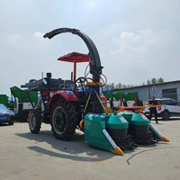 Tracteur de récolte d'ensilage de fourrage de paille de maïs découpeuse de hachoir d'herbe de ferme