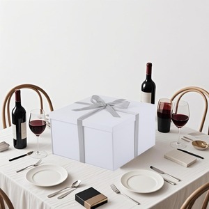 กล่องของขวัญสีขาวขนาดใหญ่พิเศษพร้อมฝาปิด เหมาะสำหรับมอบเป็นของขวัญ และปรับแต่งได้ตามความต้องการของคุณ - Product Image 5