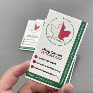 Customiztation Logo In Ấn Handmade Hoa Hạt Giống Giấy Thẻ Kinh Doanh Cảm Ơn Bạn Giấy Thân Thiện Với Môi Phân Hủy Sinh Học Với Hạt Giống - Product Image 2