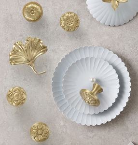 Tirador de cajón de latón para muebles, perilla creativa de flores, animales, mariposa, hoja de ginkgo, gran oferta - Product Image 6