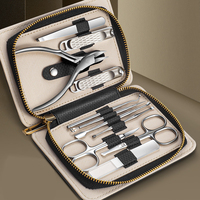 Ensemble de manucure de luxe en acier inoxydable de qualité supérieure, portable, 9 pièces, pour bébé et adulte, coffret cadeau