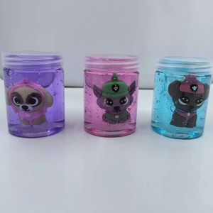 Vente directe fabricant – Nouveauté : Jouet pour enfants – Slime cristallin animé 6 couleurs en forme de patte de chien, petit flacon - Product Image 1