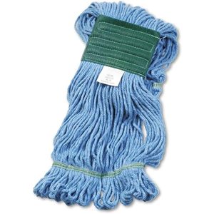 Cabezales de Mopa Húmeda Medianos Azules de 5 Pulgadas Boardwalk BWK502BLEA, Diseño de Banda de Algodón/Fibra Sintética Super Loop - Product Image 6