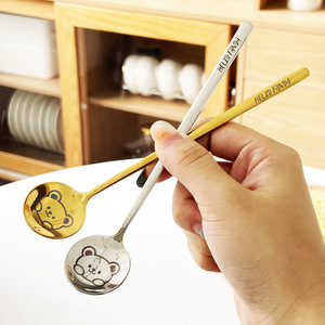 Encantadora mini cuchara de acero inoxidable 304 logotipo personalizado té miel miniatura agitación oro café postre cuchara - Product Image 5