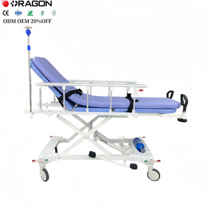 Luxury Multifunctional Hospital Manual ECG Monitoring Aluminum Alloy Emergency Stretcher <strong>Trolley</strong> Bed for <strong>Patients</strong> - Product Image 2