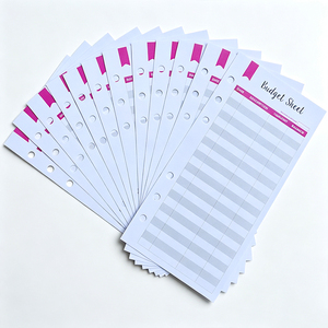 Inserti Personalizzati A6 per Budget, Carte di Ricarica a 6 Fori per Tracker delle Spese, per Agenda e Organizer del Budget con Buste Porta Contanti - Product Image 3