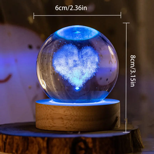 Sỉ buôn đồ thủ công pha lê phát sáng hình hành tinh Trái đất sông bạc và đồ thủ công pha lê nhựa phát sáng màu bạc cho Giáng sinh - Product Image 5