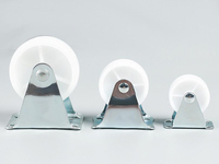Roulettes à plateau pivotant en acier avec roues en plastique PP pour meubles, chaises et tables, utilisation en chambre d'hôtel, haute capacité de charge