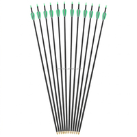 Flèches de chasse en carbone 100% HUANTU C3162-Tips HT Hot, pointes amovibles, pour arc à poulies et arc classique - 32 pouces, noir et orange