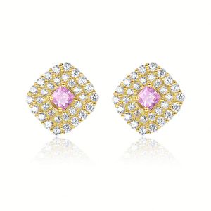 Juego de Joyería Nupcial Chapado en Oro de 18K para Mujer, Regalo de Compromiso y Aniversario, con Circonita y Esmalte, Joyería Fina - Product Image 2