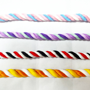 Cuerda trenzada colorida Cuerda de algodón de 8mm Cordón de macramé Cordones de ganchillo decorativos Ofertas en venta al por mayor - Product Image 2