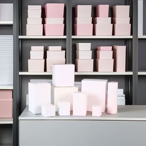 <b>Kraft</b> Gift <b>Box</b> Cake Decorating Packaging Paperboard Self Erecting Boxes Recycled Materials Customizable - Product Image 2