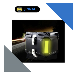 JINNAI aleación <span class=keywords><strong>de</strong></span> aluminio moda motocicleta <span class=keywords><strong>maletero</strong></span> impermeable 35L 38L caja superior con plástico ABS <span class=keywords><strong>precio</strong></span> al por mayor - Product Image 2