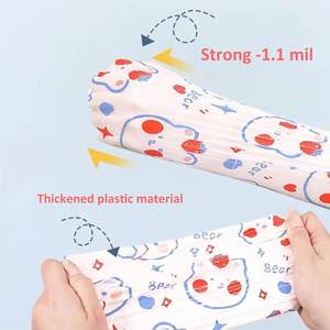 Bote de Basura con Cordón de PE Resistente a Desgarros, con Bolsas de Basura Desechables Reciclables para Uso en el Hogar y la Oficina, Diseño Moderno, Impresión Personalizada - Product Image 2