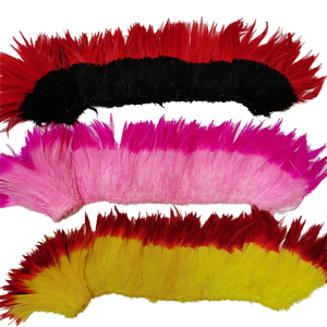 ขนนกมาลาบูย้อมสีสองสี ปลายแหลมยาว สำหรับตกแต่งงานปาร์ตี้และงานฝีมือ - Product Image 3