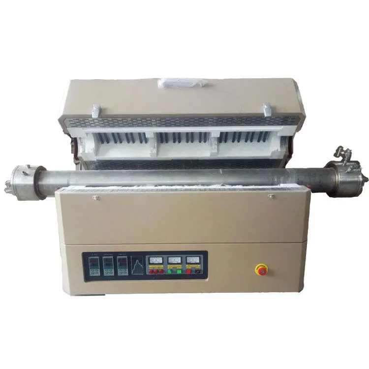 Equipo de calefacción eléctrica 1200c horno de tubo de sinterización de microondas rotatorio inclinable para procesar concentrados de mica