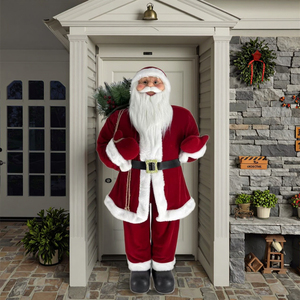 Ông già Noel đứng cao 120cm với túi quà trang trí lễ hội Giáng sinh truyền thống - Product Image 4