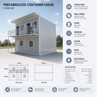 Casa Contenedor Prefabricada Desmontable de 20 pies, Diseño Moderno y Personalizado, Panel Sándwich, Oficina, Supermercado, Hogar, Bar