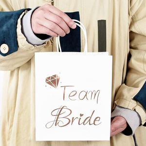 Sac en papier kraft personnalisé KM Team Bride avec poignée - Product Image 3