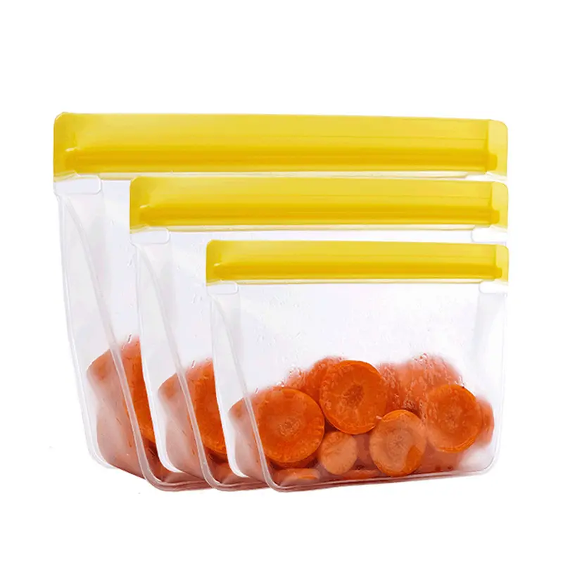 Bolsas reutilizables para almacenamiento de alimentos, bolsas para sándwich PEVA, a prueba de fugas, lavables, Ziplock, fiambrera