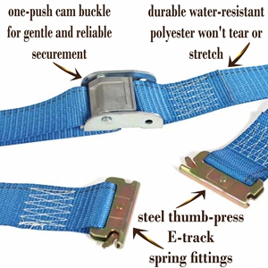 Ceinture <span class=keywords><strong>d</strong></span>'<span class=keywords><strong>arrimage</strong></span> en polyester de 2 pouces de 16 pieds <span class=keywords><strong>pour</strong></span> le contrôle du fret, sangle de chargement <span class=keywords><strong>pour</strong></span> la logistique du matériel, E-Track - Product Image 2