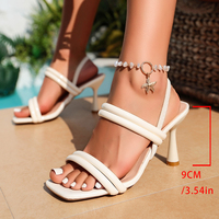 Sandales brillantes solides 816-1, 3 couleurs, sexy pour femmes, grandes tailles 36-43, sandales à talons hauts, vente directe d'usine
