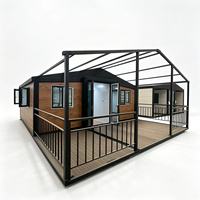 Maison conteneur préfabriquée modulaire extensible à double aile de 20 pieds et 40 pieds pour projet résidentiel en Australie