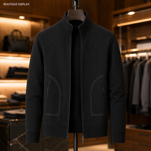 <span class=keywords><strong>Cardigan</strong></span> da Uomo in Lana 100% con Ricamo Personalizzato sul Davanti, Vestibilità <span class=keywords><strong>Slim</strong></span>, Collo Rovesciato, Motivo 3D, Moda Autunno Inverno - Product Image 2