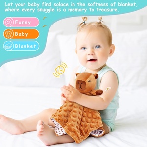 Copertina Sensoriale per Neonati a Forma di Capibara in Peluche Certificata CPC con Tessuto Minky a Pois per lo Sviluppo Sensoriale del <span class=keywords><strong>Neonato</strong></span> OEM - Product Image 6