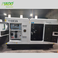Générateur de secours fiable 110 kVA 88 kW pour moteur diesel 4BTA3.9-G13, ATS 50 Hz, silencieux, avec capot, garantie mondiale