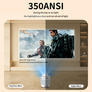 Proyector portátil H9 Android 11.0, 720P HD, 300 lúmenes, WiFi, enfoque eléctrico, proyector de video para cine en casa - Product Image 2