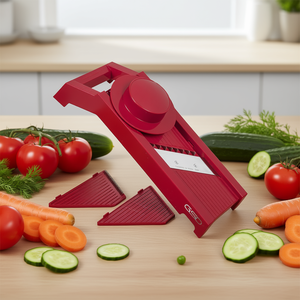 Cortador de verduras universal GSD 3 en 1 rojo con cuchilla ajustable para un corte preciso - Product Image 3