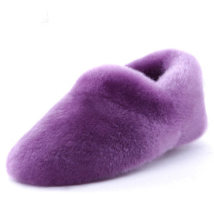Chaussures d'hiver en <span class=keywords><strong>laine</strong></span> de <span class=keywords><strong>mouton</strong></span> pour femmes, mules de maison célèbre, marque de luxe, pour l'intérieur et l'extérieur, en cuir, à la mode, été - Product Image 4