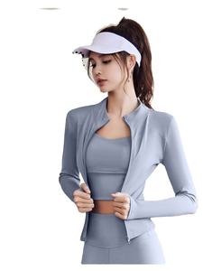 Chaqueta Deportiva de Primavera y Otoño, Manga Larga, Ajustada, Elástica, Ropa de Yoga y Fitness, Chaqueta Superior, Mujer - Product Image 1