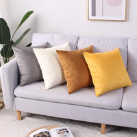 Housse de coussin en velours de luxe pour canapé, 45 x 45 cm (18 x 18 pouces), vente en gros, personnalisable