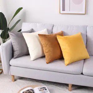 Cushion Covers Manufacturers 18 X 18 Inch 45 X 45 Cm Wholesale Custom Sofa Throw Luxury Pillowcases Pillow Velvet Cushion Cover Case