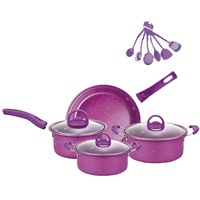 Nouvel Ensemble de Batterie de Cuisine de 13 Pièces Style Chinois avec Couvercles en Verre, Marmites à Casserole, Logo Personnalisé, Métal Écologique pour la Cuisson, Durable et Élégant