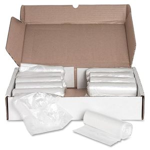 33 Gallon Clear Moisture Proof Trash Bags 33"*39" Heavy Duty 1.5 MIL PE <b>PBAT</b> Industrial Liners Shrink Heat Seal Shipping - Product Image 5