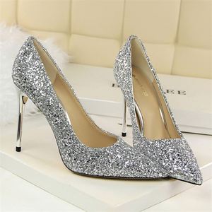 Nouvelles Chaussures de Créateur 2025 – Escarpins à Talons Aiguilles en Tissu Pailleté pour Femmes - Product Image 3
